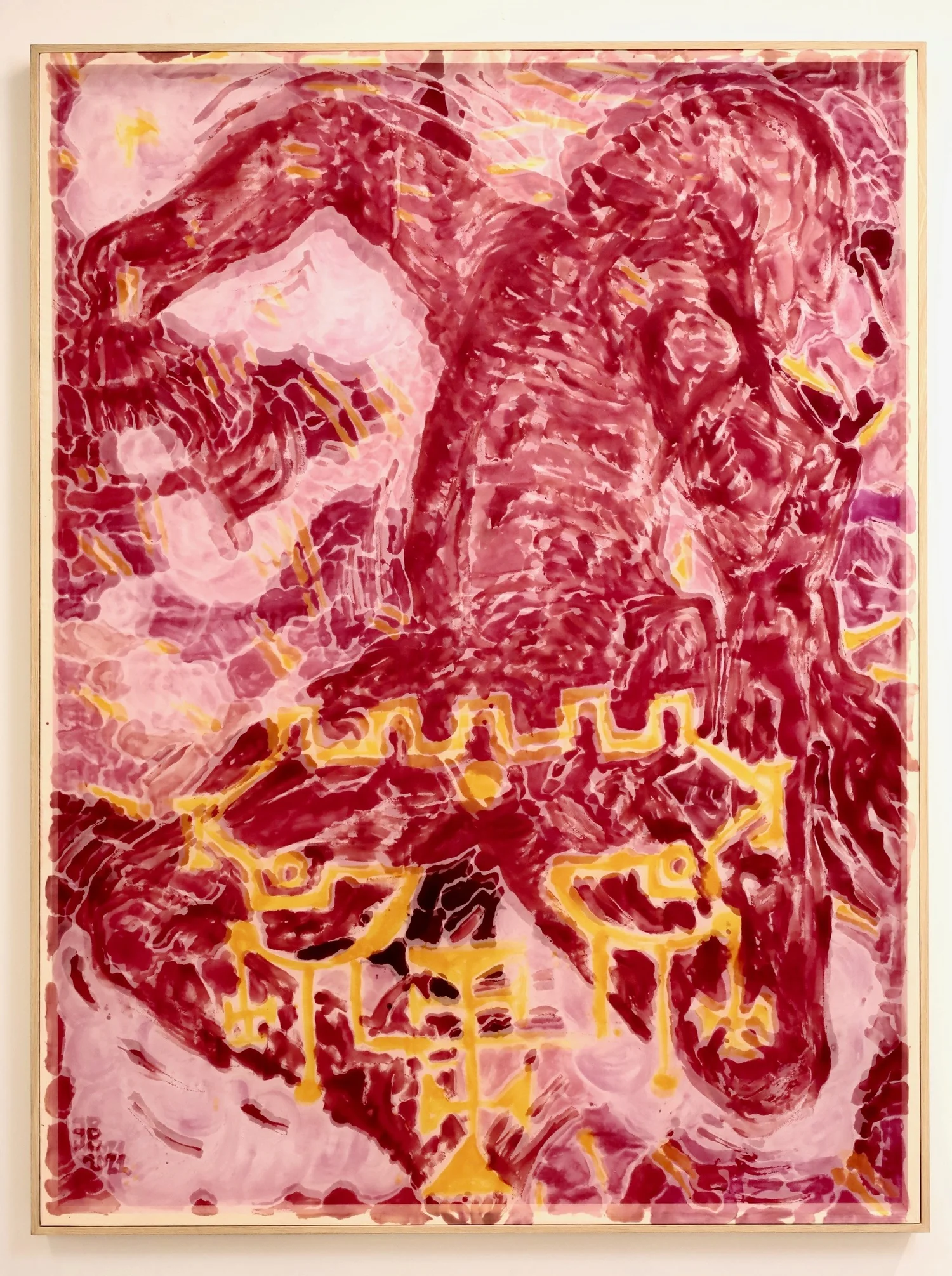Ramblings #VI, 2022 — Silk, pigment